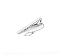 Mikikit Pince Cravate Homme Argenté Simple Clip Fermeture à Ressort pour Chemise Business