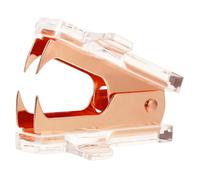 Mikikit Pince Extraction Agrafes Portable et Outil de Bureau Compact et Maniable pour Retirer Agrafes Accessoire Utile pour Maison École et Bureau Finition Rose Doré