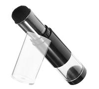 Mikikit Pinceau De Maquillage Rechargeable Avec Poudre Compacte Intégrée Petit Format Portable Multiusage Pour Femme Retouche Voyage Design Plastique Noir