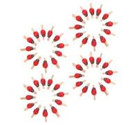 Mikikit Pinces à Linge Mini Coccinelle 150 Pcs en Bois Naturel Clips Photo Trombones pour Loisirs Créatifs Décoration Intérieure Bureau Maison