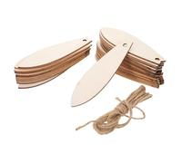 Mikikit Planche de Surf Décorative en Bois Brut 60 Pièces 12,7 X 3,8 CM pour Loisirs Créatifs et Décoration Suspendue Fête Hawaïenne et Plage d'Été