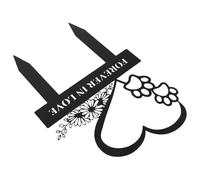 Mikikit Plaque Commémorative Métallique pour Chien Résistante à Eau avec Piquet pour Jardin Extérieur Marqueur de Tombeau Animal de Compagnie pour Souvenir et Décoration de Pelouse