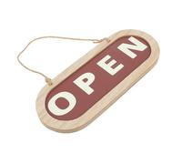Mikikit Plaque de Porte Double Face Bois Décorative Suspendue pour Boutique Commerce Accueil Design Simple