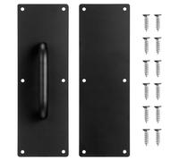 Mikikit Plaque de Propreté Poignée de Porte de Placard Porte en Acier Inoxydable 304 Polis et Large Base et Coupe-feu