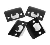 Mikikit Plaque de Verrouillage en Acier Inoxydable pour Porte Lot de 4 Sets de Gâche de Pêne Dormant Plaque de Guidage Installation Facile Compatible Portes en Bois et