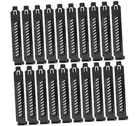 Mikikit Plaques de Cache Arrière PCI Structure à Trous Inclinés Lot de 20 en Acier Inoxydable Noir pour Protection Anti-poussière et Ventilation du Châssis Ordinateur