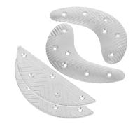 Mikikit Plaques de Talon en Métal Résistant pour Chaussures Homme, Protège-talons Botte Semi-lune, Coussinets Réparation Semelles, Usage Extérieur, Kit 4 Pièces