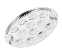 Mikikit Plat à Escargots en Acier Inoxydable 12 Positions Plat de Cuisson pour Escargots Ustensile de Service Cuisine Assiette d'Escargots Empilable Usage Maison et Restaurant