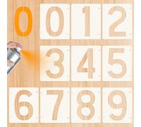 Mikikit Pochoirs Numériques en Plastique PET 10 Feuilles 12X102 CM Réutilisables pour Peinture Artisanale Modèles de Peinture Numérique pour Murs Bois et Projets de Bricolage