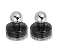 Mikikit Poignée à Ventouse Forte Adhérence 2 Pièces Gris Transparent pour Porte Coulissante Verre, Réfrigérateur, Meuble, sans Perçage, Compatible Remplacement Poignée