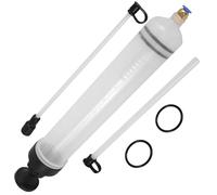 Mikikit Pompe à Huile 500ml en Plastique Blanc pour Vidange et Aspiration de Liquide de Frein, Outil Manuel pour Entretien Automobile et Espaces Difficiles D'accès