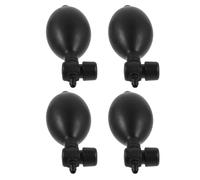 Mikikit Pompe de Gonflage Manuelle pour Tensiomètre en Latex Noir, 4 Pièces, Gonflage Rapide et Précis, Remplacement pour Appareil de Pression Artérielle