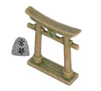 Mikikit Portail Ornement De Sanctuaire Shinto Figurine De Jardin Zen Décoration Aquarium Accessoire pour Scène Miniature