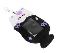 Mikikit Porte Carte Photo Peluche Mignon avec Porte Clé Étui Transparent pour Carte Identité Design Animal Cartoon Kawaii Kpop et Accessoires Variés