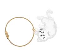 Mikikit Porte-clés Boîte de Rangement Commémorative pour Poils Animaux Capsule Transparente avec Pendentif Mignon
