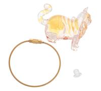 Mikikit Porte-Clés Capsule Transparente pour Poils de Chat Boîte à Poils Commémorative en Plastique Rigide Rangement Portable pour Souvenir Accessoire Décoratif Collectionneur Couleur