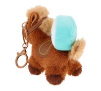 Mikikit Porte-clés Cheval en Peluche Mignon 2026, Pendentif Décoratif Feng Shui, Ornement Zodiaque Chinois, Accessoire Léger pour Téléphone et Paquet, Décoration Intérieure et Présent Fan