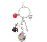 Mikikit Porte-clés Symbolique pour Diplômé Pendentif Palette de Peinture en Alliage de Zinc, Présent pour Maîtresse ou Professeur en Saison de Remise de Diplôme