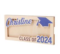 Mikikit Porte-Monnaie De Fin Études Bois Rangement pour Cartes Cadeau De Remise De Diplôme Pince à Billets Intégrée