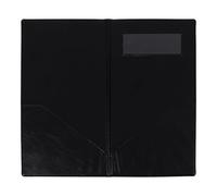 Mikikit Porte-reçu Couture Restaurant Élégant Noir Grosse de Pu Capacité, Carnet et Chèques Polyvalent Design Simple Soignée Serveur pour Bar Banquets
