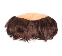 Mikikit Postiche en Latex Marron de Moine Chauve pour Hommes Adultes Légère et Confortable, Accessoire Unique pour Déguisement Halloween ou Cosplay