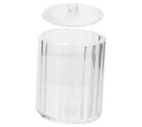 Mikikit Pot à Cotons-tiges Acrylique avec Couvercle Boîte De Rangement pour Cotons Étui à Cotons-tiges Transparent