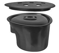Mikikit Pot de Chambre en Plastique avec Couvercle Seau pour Chaise de Chambre Urinal Portable pour Adultes et Femmes Enceintes Aide à la Mobilité Indispensable Salle de Bain