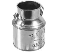 Mikikit Pot Décoratif pour Mini-Maison en Métal Couleur Naturelle, Mini Seau à Lait pour Décoration Miniature, Accessoire pour Micro-Paysage et Centre de Table, Mini Vase pour Jardinage