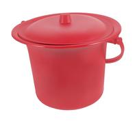 Mikikit Pot Urinoir Portable Crachoir de Toilette Rouge Couvercle Seau de Nuit en PP Épais Facile à Nettoyer Adapté aux Mariages Familles Garçon et Filles Adultes Réutilisable