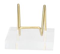 Mikikit Présentoir à Minéraux Socle en Métal en Acrylique Transparent Finition Soignée et Robuste pour Décoration ou Vitrine de Bijoux et Cristaux et Décoration ou Vitrine de Bijoux et Cristaux