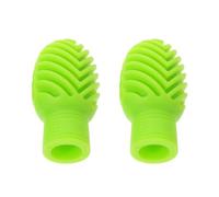 Mikikit Protège-baguettes en Silicone Antibruit 1 Paire, Capuchons de Protection pour Baguettes de Batterie, Manchons Sourdines Verts pour Entraînement Silencieux la Maison et Répétition