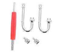 Mikikit Rallonge de Valve Coudée pour Pneus de Voiture et Vélo, Kit, Adaptateur en Métal Robuste, Utilisation Automobile et Moto, Accessoire de Gonflage Pratique et Solide