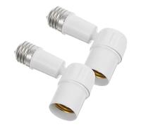 Mikikit Rallonges de Douille E27 Flexibles, Lot de 2 Adaptateurs en Plastique Robuste Orientation Complète, Prolongateurs pour Installation Facile de Lampes et Éclairage Extérieur