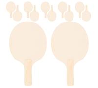 Mikikit Raquettes de Tennis de Table en Bois Brut 12 Pcs Raquettes DIY 25X15 CM pour Loisirs Créatifs Entraînement et Jeu Intérieur/Extérieur