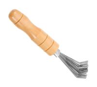 Mikikit Râteau de Nettoyage Acier Inoxydable pour Outils Floraux Brosse Pratique pour Entretien des Supports à Fleurs Outil de Nettoyage Portable avec Manche pour Amateurs