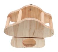 Mikikit Râtelier à Foin en Bois pour Lapin, Porte-Foin Suspendu pour Cage, Fixe Cage, Ne Bouge Pas, pour Lapins et Petits Animaux