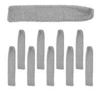 Mikikit Recharge de 10 Chiffons Microfibre Lavables et Réutilisables pour Plumeau Flexible de Dépoussiérage sous Meubles Lits et Canapé Accessoire Nettoyage Maison pour Interstices