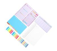Mikikit Recharge Papier pour Carnet à Spirale Papier Remplaçable pour Agenda Mensuel Hebdomadaire Kit Colorées pour Notes Budget et Planification