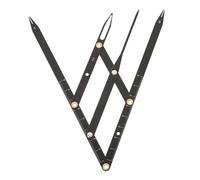 Mikikit Règle Coulisse Sourcil Acier Inoxydable Mesure Précise Trois Points et Portable pour Maquillage des Sourcils