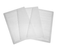 Mikikit Règles Multifonctions à Lignes Droites en Plastique, Lot de 3, Modèles Compacts pour Dessin Universitaire et Préparation aux Examens, Espacements 10 MM, 9 MM et 8 MM, pour