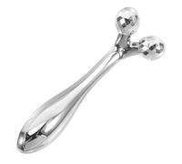 Mikikit Rouleau De Massage Facial Microcourant Argenté Petit Appareil De Sculpture Du Visage Anti-âge Pour Femme Soin Peau Éclat Raffermissant Portable