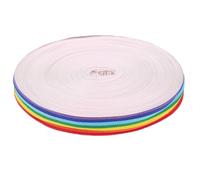 Mikikit Ruban Arc-en-ciel 1 Rouleau Coupable en Polyester Délicat pour Décoration Artisanale pour Présents et Accessoires DIY