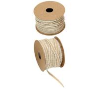 Mikikit Rubans de Jute Soi-même 2pcs 10m, Lin de Soie à Poisson, Style Simple et Délicat pour Décoration Mariage Vintage et Emballage Cadeau Pratique