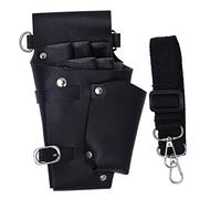Mikikit Sac Banane Ceinture Cuir PU Résistant pour Coiffeurs Pochette pour Ciseaux et Outils de Salon Protection Sécurisée pour Accessoires de Coupe