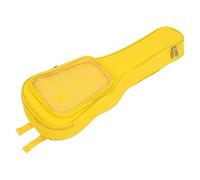 Mikikit Sac de Transport pour Ukulélé avec Poche Latérale Transparente Sac de Rangement Imperméable et Rembourré pour Ukulélé Bandoulière Large Confortable et Portable pour Concerts et
