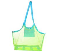 Mikikit Sac Filet de Plage Maille Capacité Importante Sac de Rangement pour Jouets Serviettes Vêtements et Accessoires de Pique-