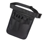 Mikikit Sacoche Ceinture Multifonctionnelle en Tissu Oxford Noir Compartiments Multiples Résistante à L'usure, pour Milieux Médicaux et Lieux de Travail Variés