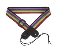 Mikikit Sangle pour Ukulélé Adulte Réglable en Cuir Doux Motif Arc-en-Ciel Profond Compatible Ukulélé Concert Ténor et Soprano Accessoire Léger pour Concerts et Performances en Direct