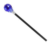 Mikikit Sceptre de Cosplay Monarque Doré et Bleu 1 Pièce, Accessoire de Fête Halloween Léger et Décoratif, Baguette Magique pour Garçon et Filles, Accessoire Photo et Déguisement Royal