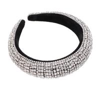 Mikikit Serrage-tête Baroque à Strass Argenté X2, Bandeau à Cheveux En Cristal, Léger Et Décoratif, Pour Femme Festive Et Soirées Élégantes